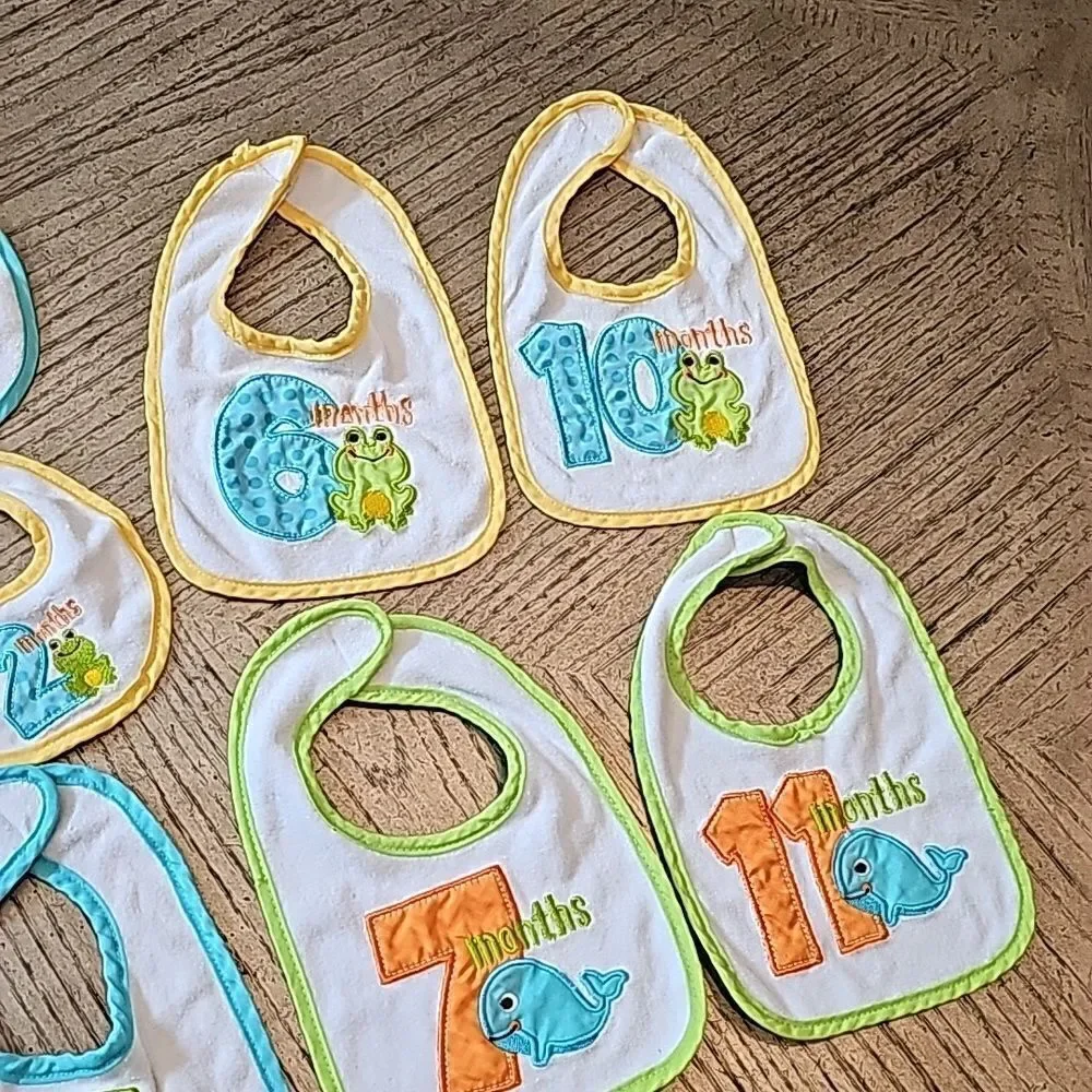 Baby bibs with months
